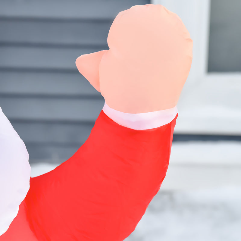 Close-up of a decorative detail on the 4ft sitting Santa