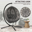 Charcoal round egg chair – image 5