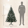 5ft snow-flecked tree with pine cones – image 3