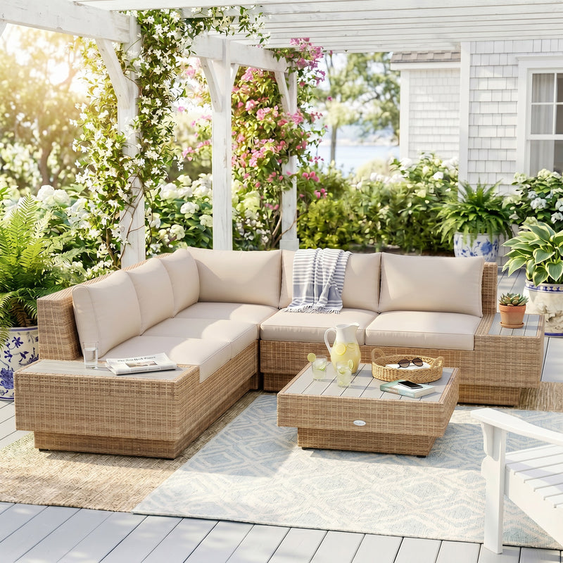 4-piece rattan corner sofa set – image 9