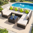 8-piece rattan corner sofa set – image 2