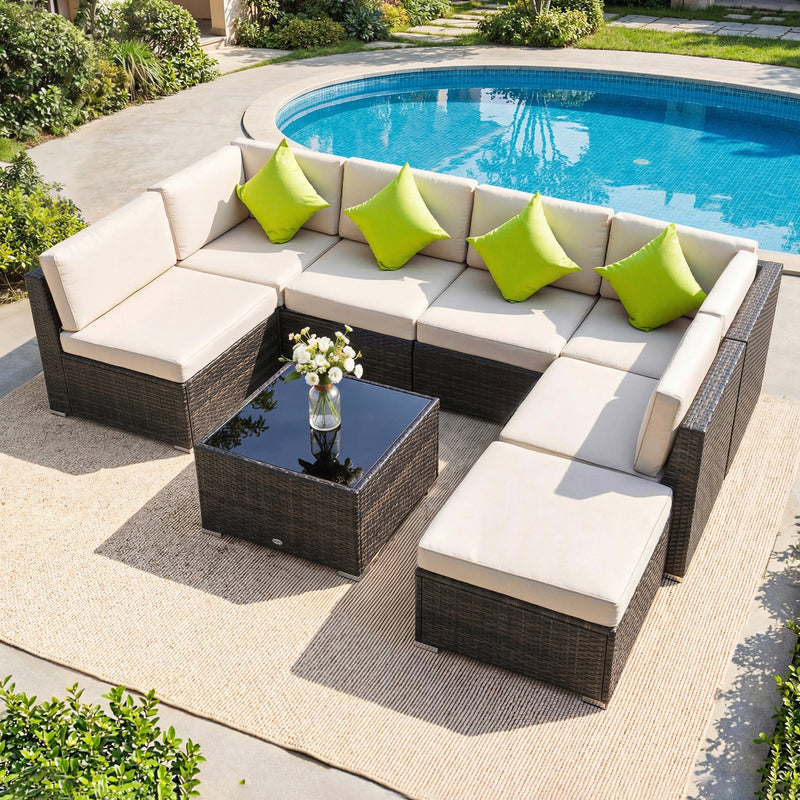8-piece rattan corner sofa set – image 2