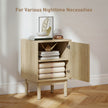 HOMCOM Rattan Bedside Table for Bedroom - Natural Wood – view 4