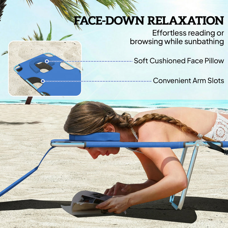 Sun loungers with reading hole – image 5
