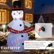 Built-in fan used to inflate the Christmas display