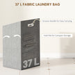 Bamboo laundry cabinet with hamper – image 5