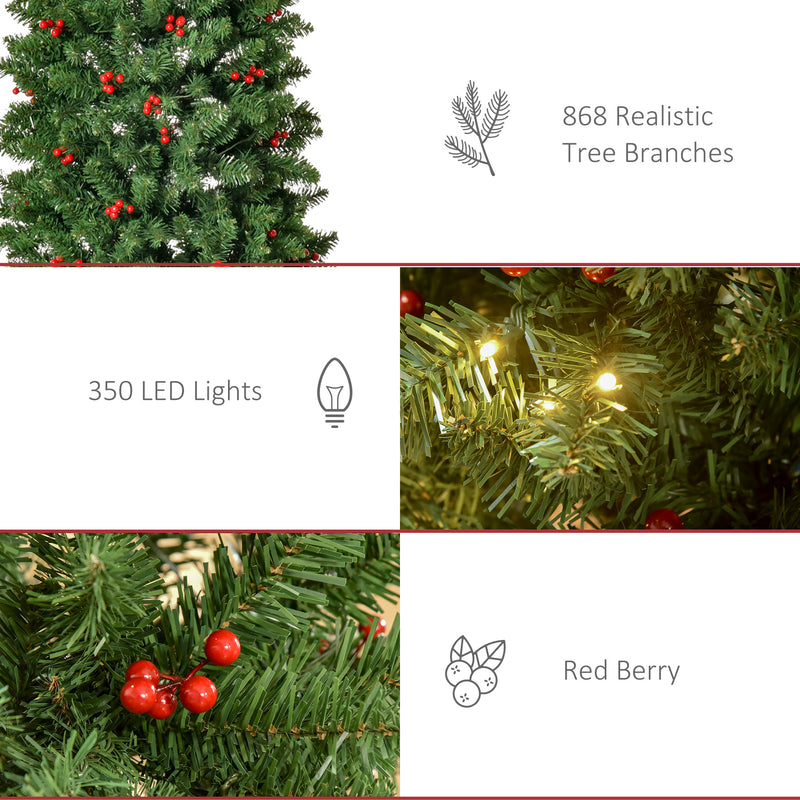 7ft pre-lit pencil Christmas tree – image 8