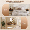 HOMCOM Set of Two Floating Bedside Tables - Rustic Brown – view 6