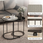 Set of Two Industrial Nesting Tables - Grey