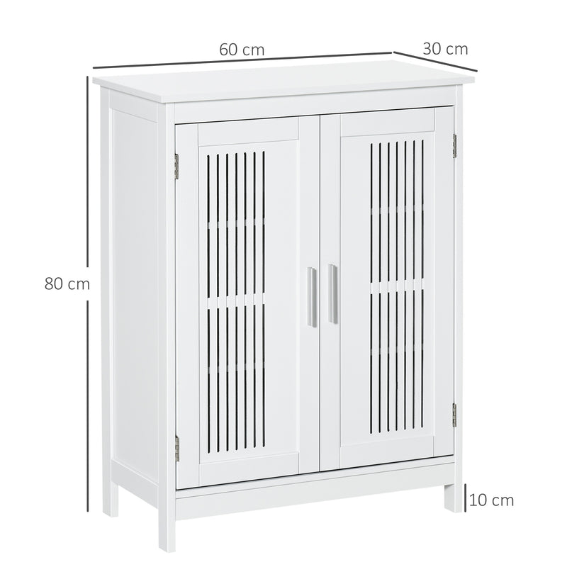 White bathroom floor cabinet – image 3