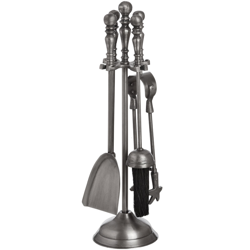 Antique pewter companion set from the other side