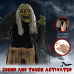 160cm Animated Hunchback Witch with Glowing Eyes & Sound – image 6 of 9