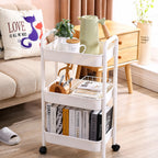 3-Tier Rolling Storage Trolley Cart for Kitchen, Bathroom, Laundry & Narrow Spaces