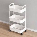 3-Tier Rolling Storage Trolley Cart for Kitchen, Bathroom, Laundry & Narrow Spaces