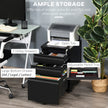 Anti-tilt 3-drawer steel filing cabinet – image 4