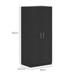 Black panel door wardrobe – image 3