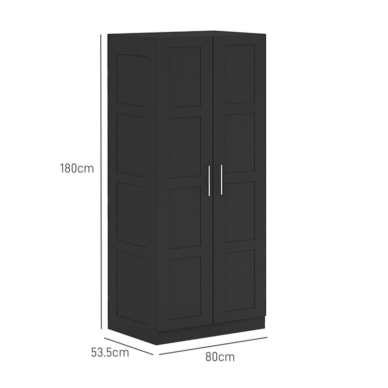 Black panel door wardrobe – image 3