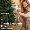 7ft Christmas tree with pine wood stand – image 5