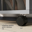 Grey open wardrobe on wheels – image 5