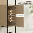 Tall 185 cm natural cabinet on legs – image 5