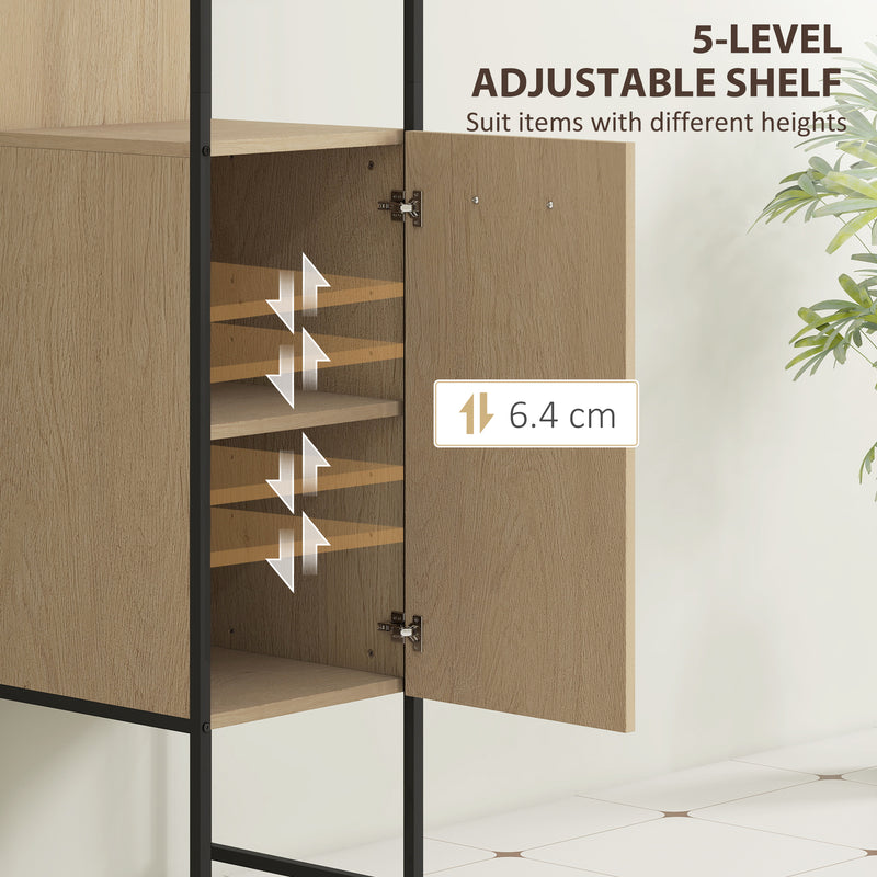 Tall 185 cm natural cabinet on legs – image 5