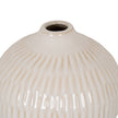 Close-up of the small neck and carved glaze