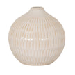 Tutti medium cream ceramic vase, front view