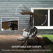 3-seater swing seat with glass tables – image 5