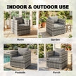 Grey rattan garden armchair – image 7