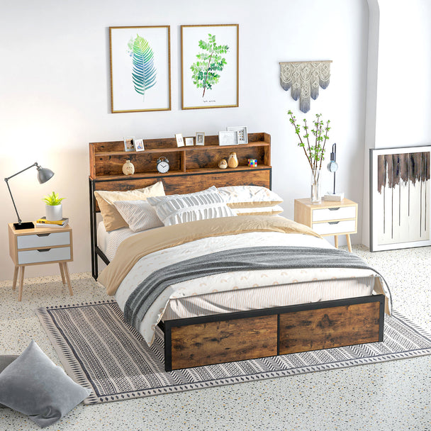 Industrial king storage bed – image 2