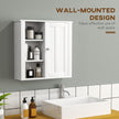 White wall bathroom cabinet with side shelves – image 4