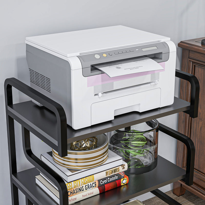 Black 3-tier printer stand – image 8
