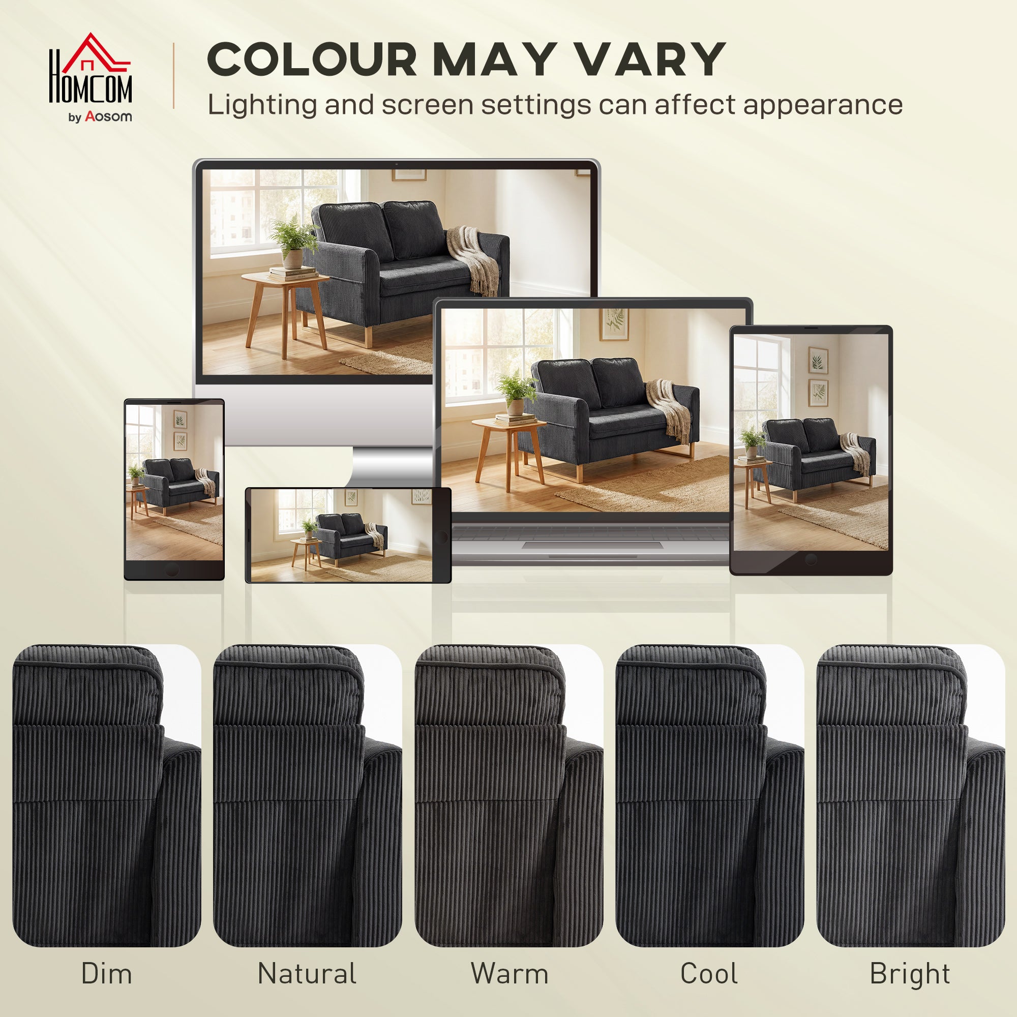 2 Seater Sofa, 140 cm Loveseat Sofa with Spring Cushions, Metal Legs, 2 Pillows, Dark Grey