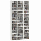 CD Storage Unit with Adjustable Shelves, 102 x 195 cm, Marble Effect