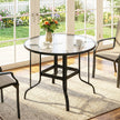 Round glass garden dining table – image 7