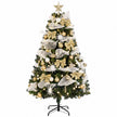 5ft pre-lit Christmas tree decorated with gold baubles, ribbons and bows