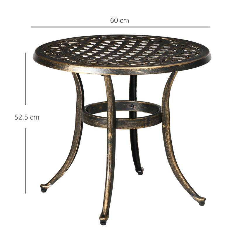 Bronze cast aluminium side table – image 3