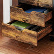 HOMCOM Five-Drawer Filing Cabinet - Rustic Brown – view 9