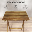 Folding acacia wood garden table – image 4