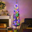 6ft pre-lit decorated flocked Christmas tree – image 2