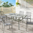 150 x 90 cm steel garden dining table – image 10
