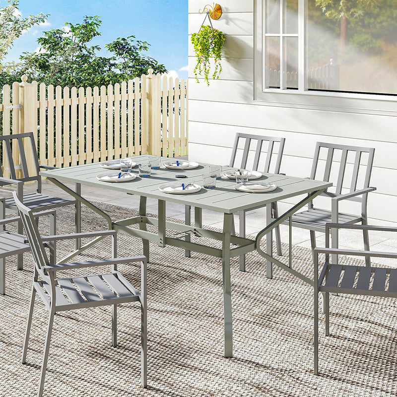 150 x 90 cm steel garden dining table – image 10