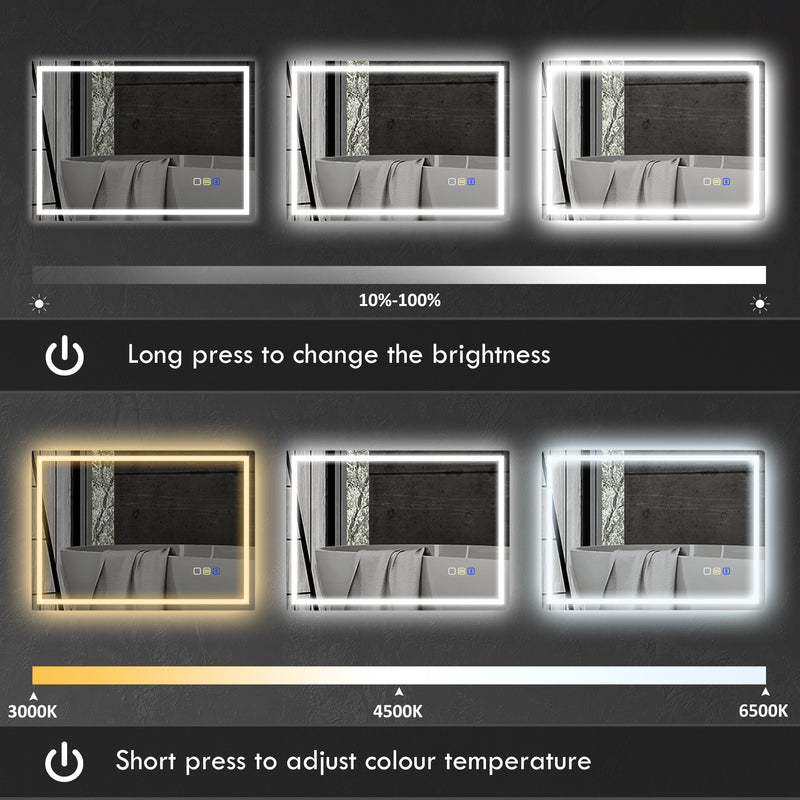 80 x 60 cm backlit LED mirror – image 6