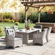 Aluminium rattan dining set – image 9