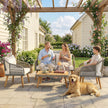 Cream rattan sofa set – image 9