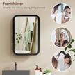 Wide-frame black mirror cabinet – image 4