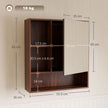 HOMCOM Bathroom Mirror Cabinet, Wall-Mounted Bathroom Cabinet with Mirror Door, Adjustable Shelves, Walnut Brown – view 3