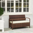 Outsunny 125L Storage Garden Bench, with Cushion - Brown – view 8
