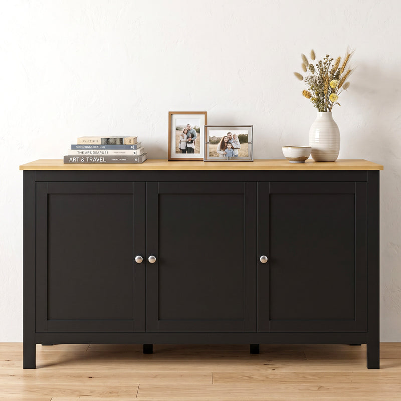 Black & natural 2-door sideboard – image 2