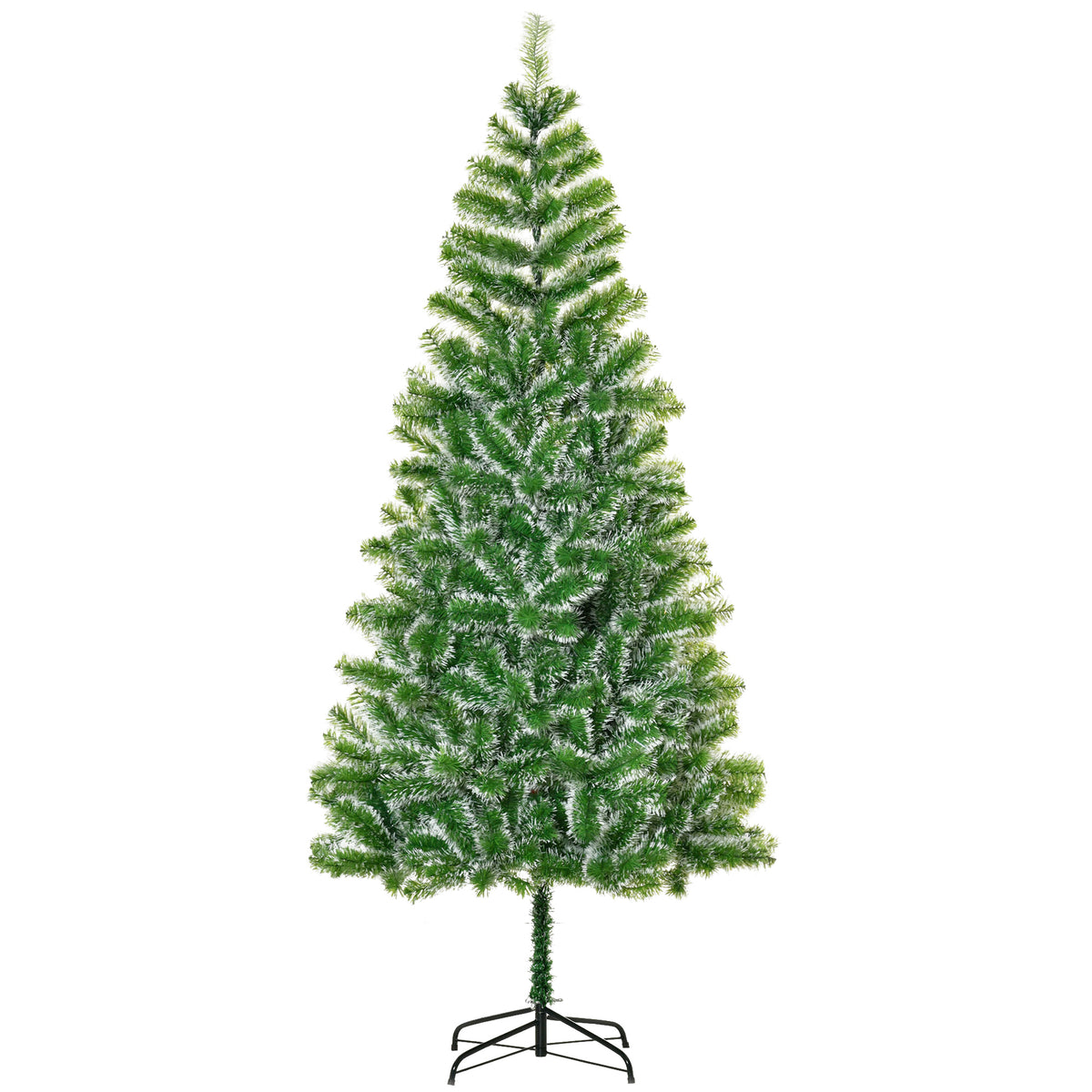7ft green artificial Christmas tree with metal stand